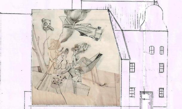 Wandgemalde Aquamediale Robin Zöffzig